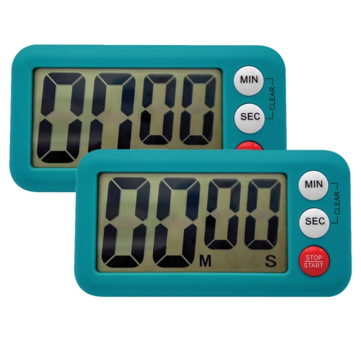 Teacher Created Resources® Magnetic Digital Classroom Timer, Teal, Pack of 2