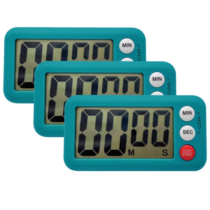 Teacher Created Resources® Magnetic Digital Classroom Timer, Teal, Pack of 3