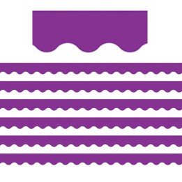 Teacher Created Resources® Purple Scalloped Border Trim, 35 Feet Per Pack, 6 Packs