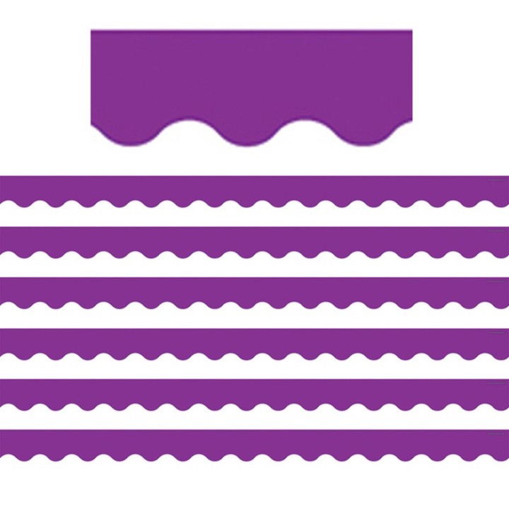 Teacher Created Resources® Purple Scalloped Border Trim, 35 Feet Per Pack, 6 Packs