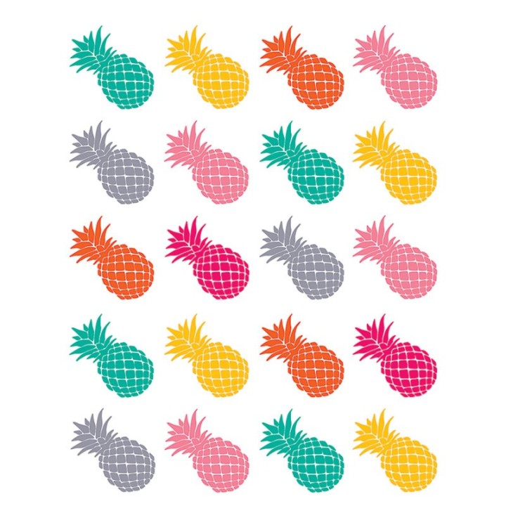 Teacher Created Resources® Tropical Punch Pineapples Stickers, Pack of 120