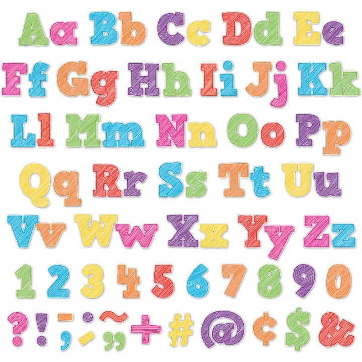 Teacher Created Resources® Scribble Bold Block 4" Letters Combo Pack