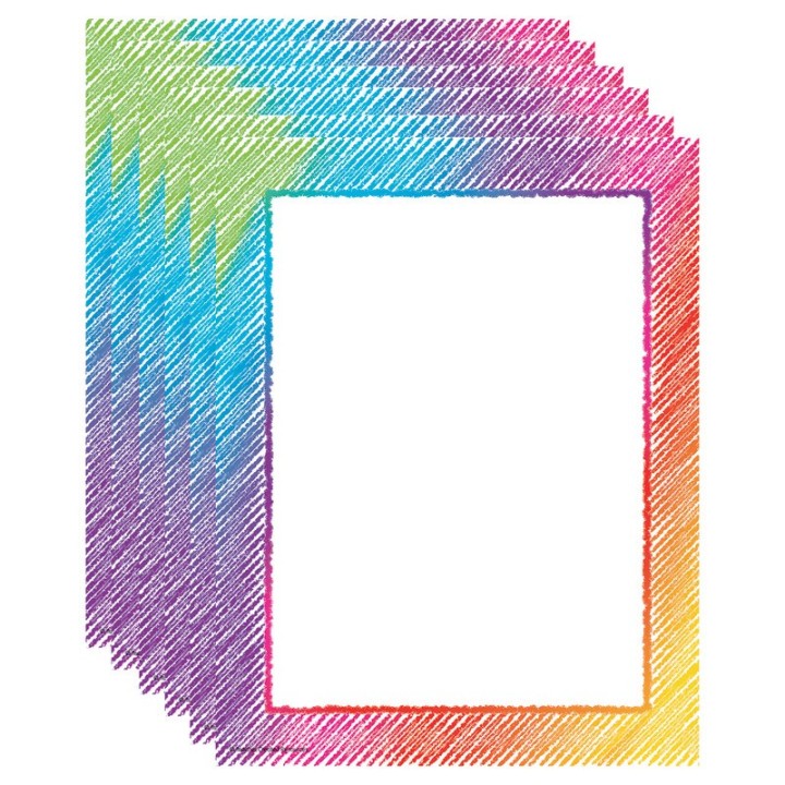 Teacher Created Resources® Colorful Scribble Computer Paper, 50 Sheets Per Pack, 6 Packs