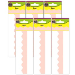 Teacher Created Resources® Blush Scalloped Border Trim, 35 Feet Per Pack, 6 Packs