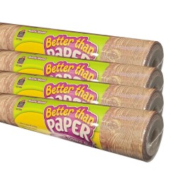 Teacher Created Resources® Better Than Paper® Bulletin Board Roll, 4' x 12', Rustic Wood Design, 4 Rolls
