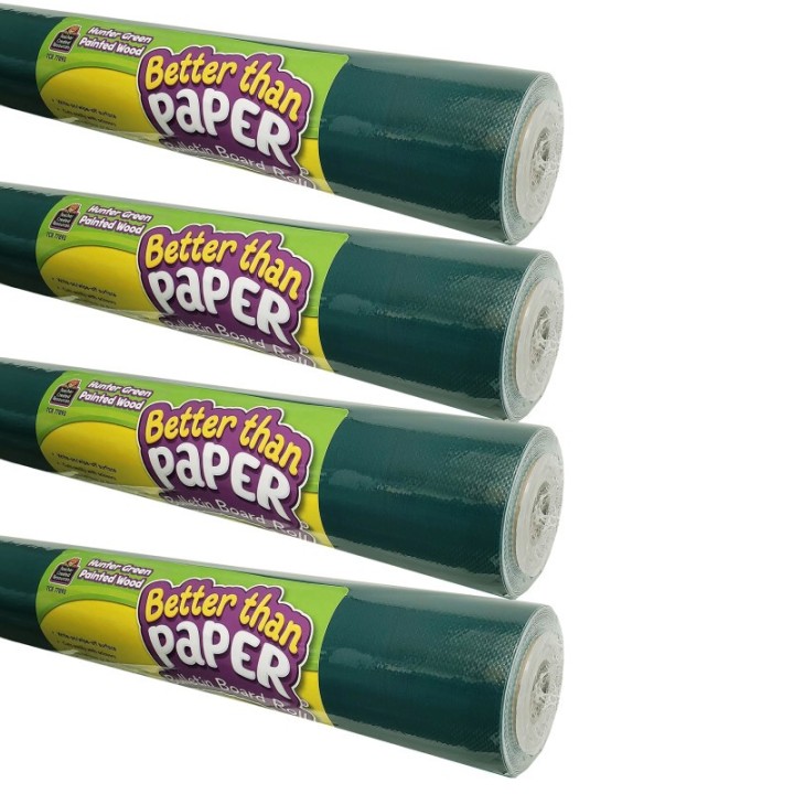 Teacher Created Resources® Better Than Paper® Bulletin Board Roll, 4' x 12', Hunter Green, 4 Rolls