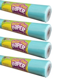 Teacher Created Resources® Better Than Paper® Bulletin Board Roll, 4' x 12', Light Turquoise, Pack of 4