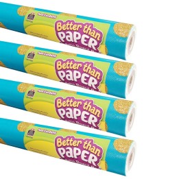 Teacher Created Resources® Better Than Paper® Bulletin Board Roll, 4' x 12', Teal Confetti, Pack of 4