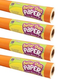 Teacher Created Resources® Better Than Paper® Bulletin Board Roll, 4' x 12', Orange, Pack of 4