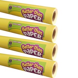 Teacher Created Resources® Better Than Paper® Bulletin Board Roll, 4' x 12', Lemon Yellow, Pack of 4