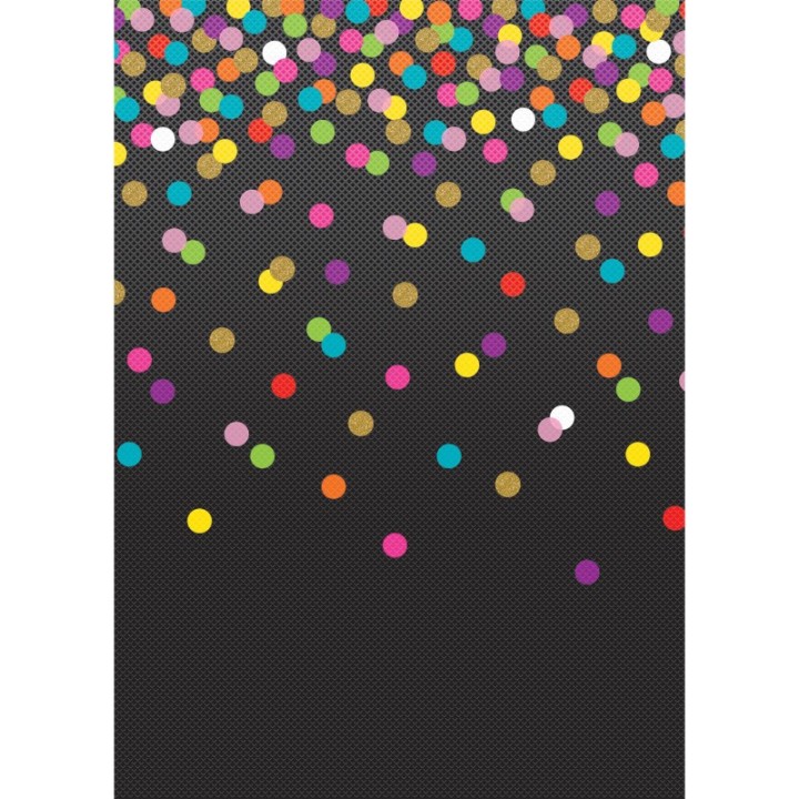 Teacher Created Resources® Better Than Paper® Bulletin Board Roll, 4' x 12', Colorful Confetti on Black, 4 Rolls
