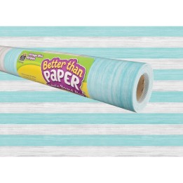 Teacher Created Resources® Vintage Blue Stripes Better Than Paper Bulletin Board Roll, 4' x 12', Pack of 4