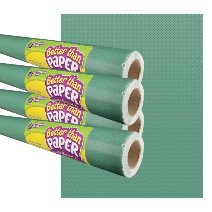 Teacher Created Resources® Eucalyptus Green Better Than Paper Bulletin Board Roll, 4' x 12', Pack of 4