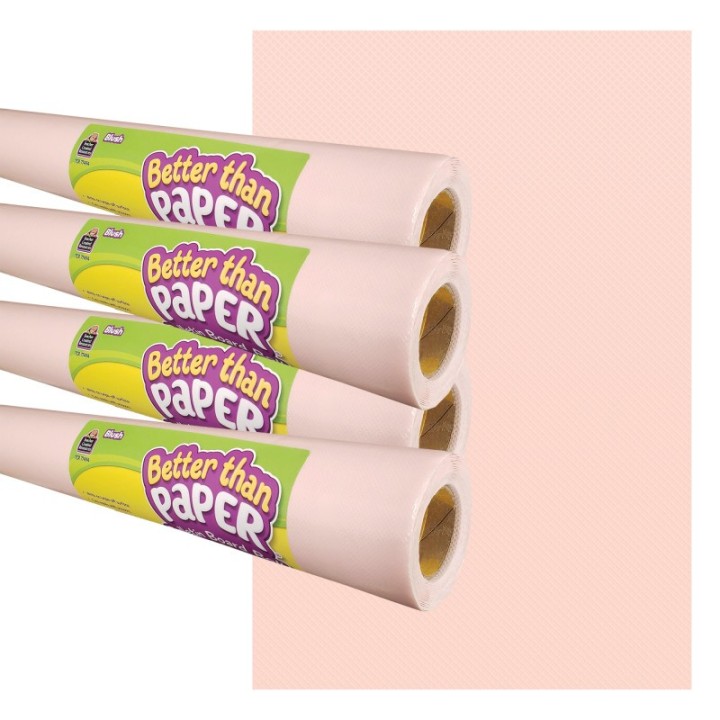 Teacher Created Resources® Blush Better Than Paper Bulletin Board Roll, 4' x 12', Pack of 4