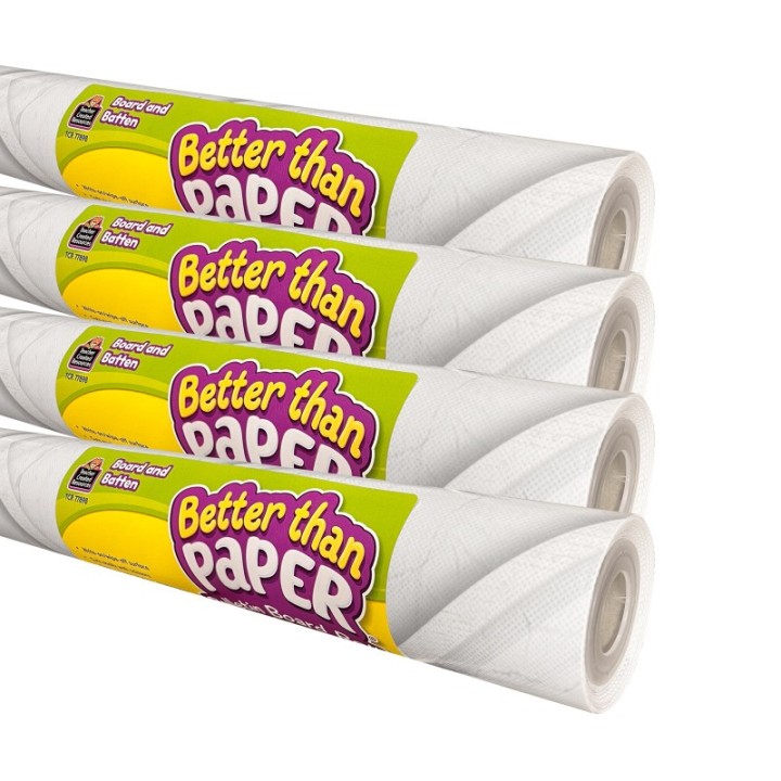 Teacher Created Resources® Better Than Paper® Bulletin Board Roll, Board and Batten, 4-Pack