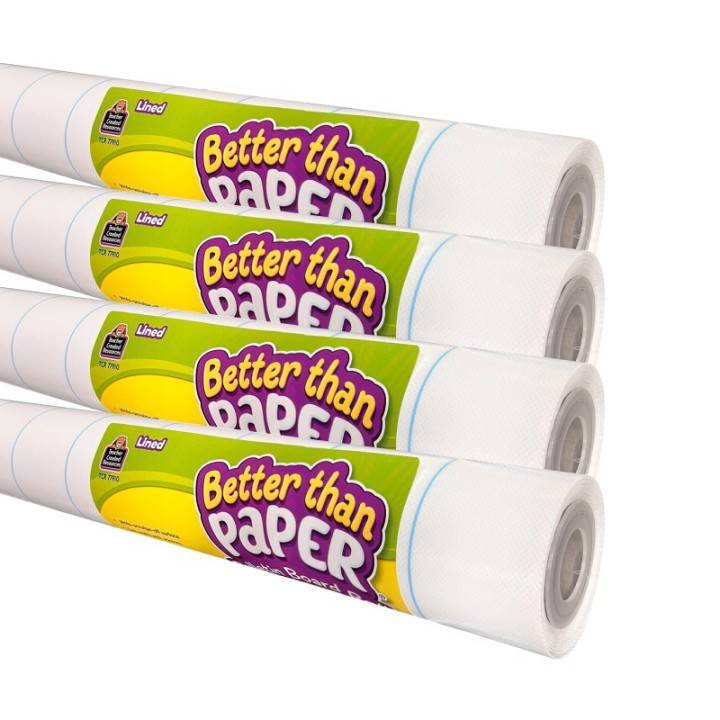 Teacher Created Resources® Better Than Paper® Bulletin Board Roll Lined, 4-Pack