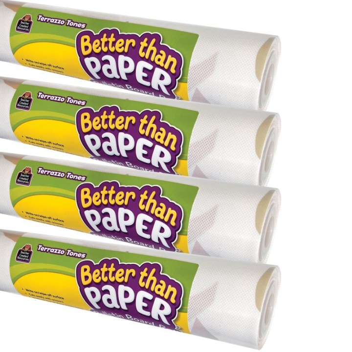 Teacher Created Resources® Better Than Paper® Bulletin Board Roll, Terrazzo Tones, 4- Pack