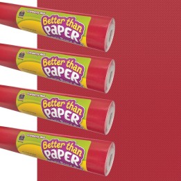 Teacher Created Resources® Better Than Paper® Bulletin Board Roll, 4' x 12', Cranberry Red, 4-Pack