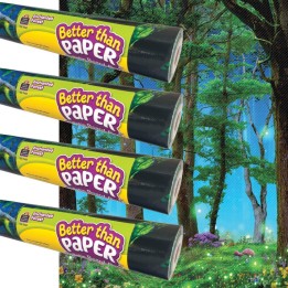 Teacher Created Resources® Better Than Paper® Bulletin Board Roll, 4' x 12', Enchanted Forest, 4-Pack