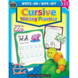 Teacher Created Resources® Cursive Writing Practice Write-On Wipe-Off Book, Grade 2-3
