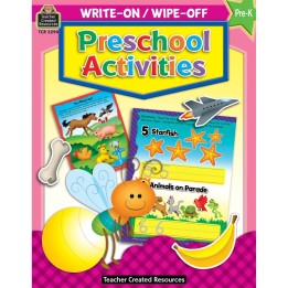 Teacher Created Resources® Preschool Activities Write-On Wipe-Off Book, Grade PK-K