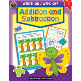 Teacher Created Resources® Addition and Subtraction Write-On Wipe-Off Book, Grade 1