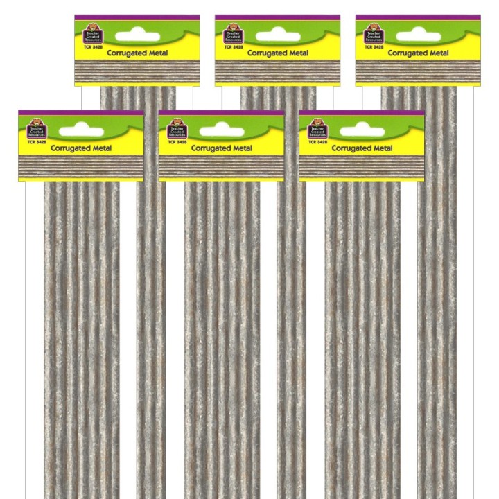 Teacher Created Resources® Home Sweet Classroom Corrugated Metal Border Trim, 35 Feet Per Pack, 6 Packs