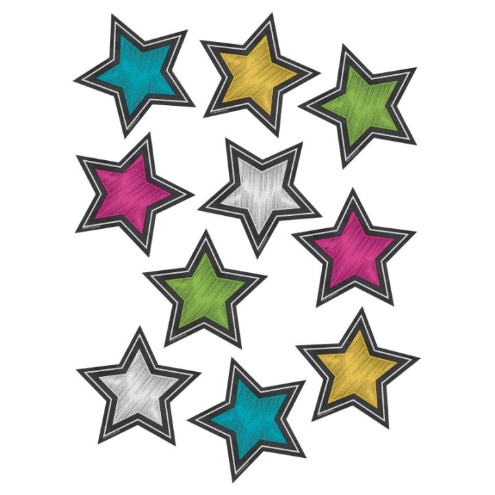 Teacher Created Resources® Chalkboard Brights Stars Accents, Pack of 30