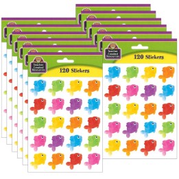 Teacher Created Resources® Colorful Fish Stickers, 120 Per Pack, 12 Packs