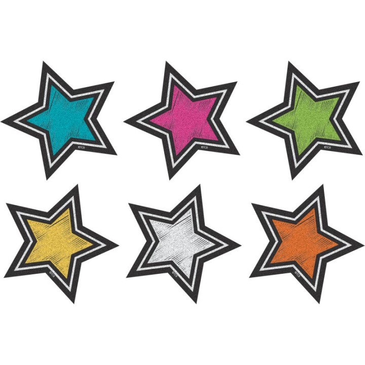 Teacher Created Resources® Chalkboard Brights Stars Mini Accents, Pack of 36