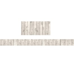 Teacher Created Resources® White Wood Design Straight Border Trim, 35 Feet