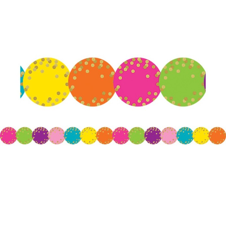 Teacher Created Resources® Confetti Circles Die-Cut Border Trim, 35 Feet