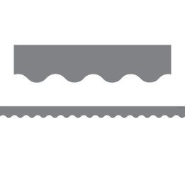 Teacher Created Resources® Gray Scalloped Border Trim, 35 Feet Per Pack, 6 Packs