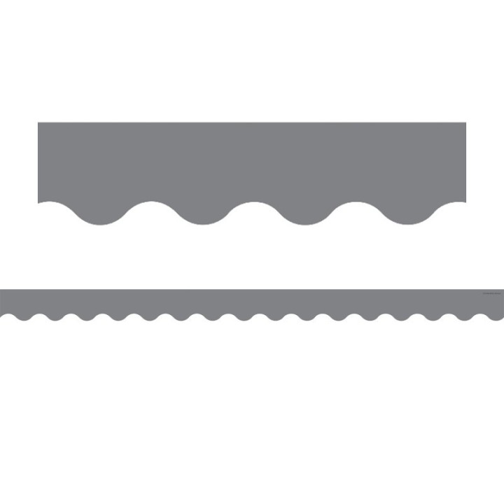 Teacher Created Resources® Gray Scalloped Border Trim, 35 Feet Per Pack, 6 Packs