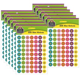 Teacher Created Resources® Confetti Stars Mini Stickers, 378 Per Pack, 12 Packs
