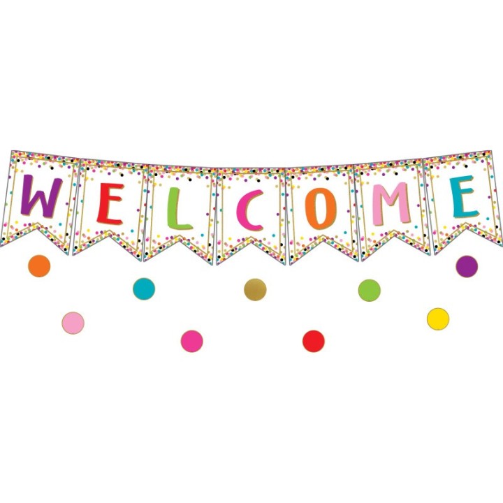 Teacher Created Resources® Confetti Pennants Welcome Bulletin Board Display