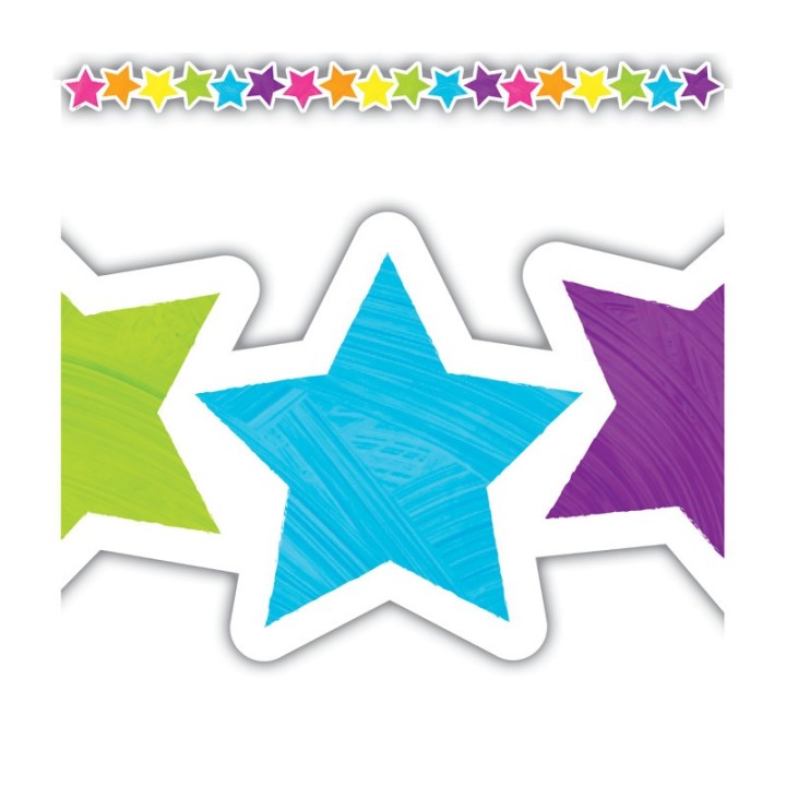 Teacher Created Resources® Brights 4Ever Stars Die-Cut Border Trim, 35 Feet