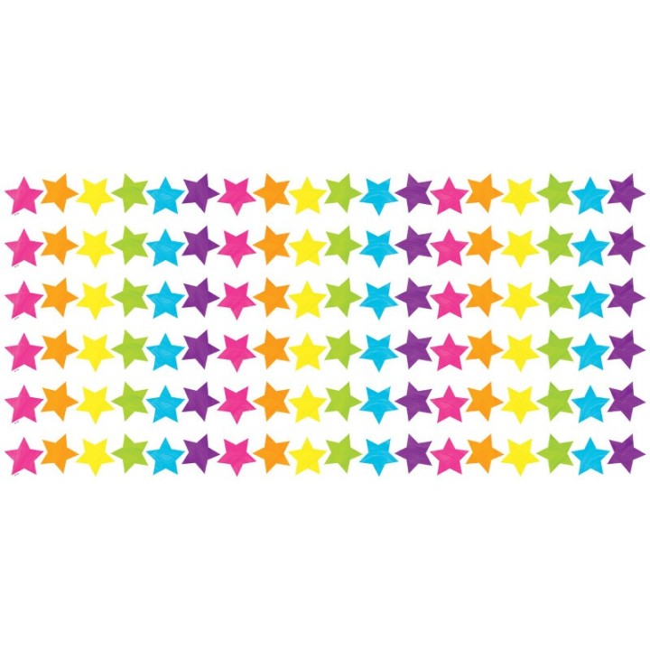 Teacher Created Resources® Brights 4Ever Stars Die-Cut Border Trim, 35 Feet Per Pack, 6 Packs