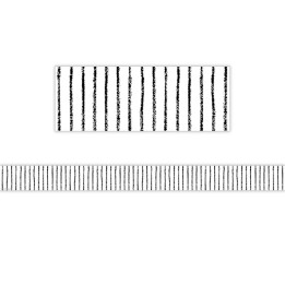 Teacher Created Resources® White With Black Pinstripes Straight Border Trim, 35 Feet