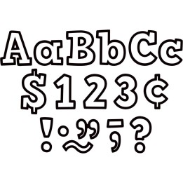 Teacher Created Resources® Black & White Bold Block 4" Letters Combo Pack, Pack of 230