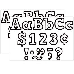 Teacher Created Resources® Black & White Bold Block 4" Letters Combo Pack, 230 Per Pack, 2 Packs