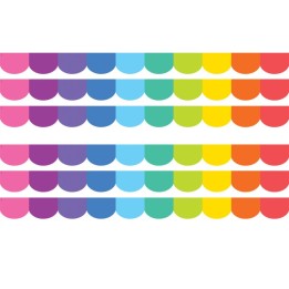 Teacher Created Resources® Colorful Scalloped Die-Cut Border Trim, 35 Feet Per Pack, 6 Packs
