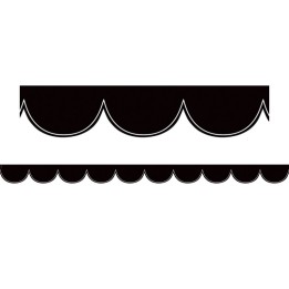 Teacher Created Resources® Black with White Scalloped Die-Cut Border Trim