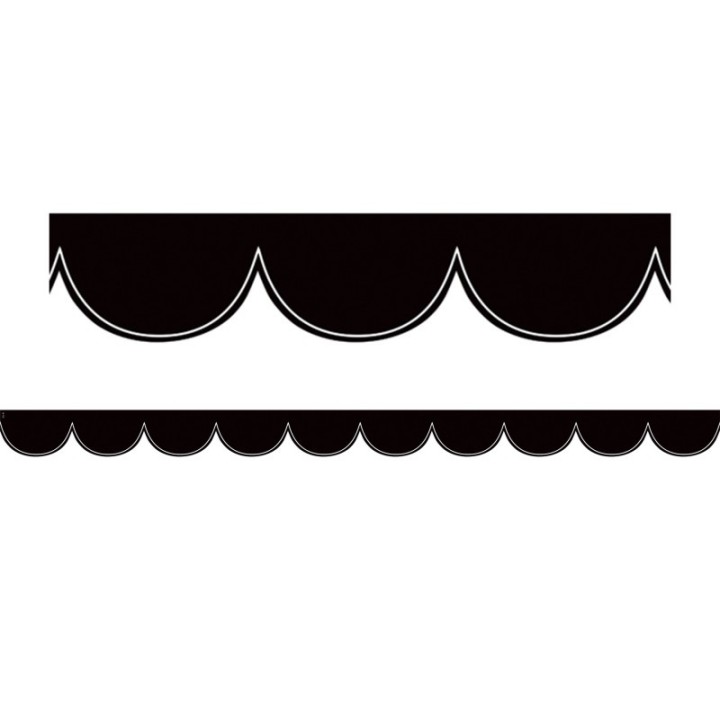 Teacher Created Resources® Black with White Scalloped Die-Cut Border Trim