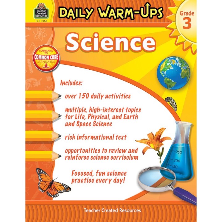 Teacher Created Resources® Daily Warm-Ups Science Book, Grade 3