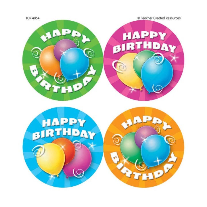 Teacher Created Resources® Birthday Wear 'Em Badges, Pack of 32