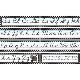 Teacher Created Resources® Black Polka Dots Cursive Mini Bulletin Board Set