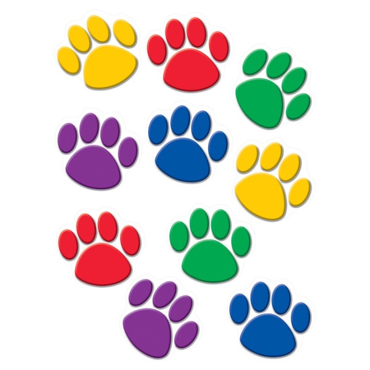 Teacher Created Resources® Colorful Paw Print Accents, Pack of 30
