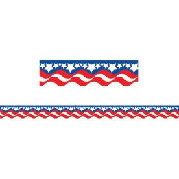 Teacher Created Resources® Patriotic Scalloped Border Trim, 35 Feet