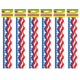 Teacher Created Resources® Patriotic Border Trim, 35 Feet Per Pack, 6 Packs